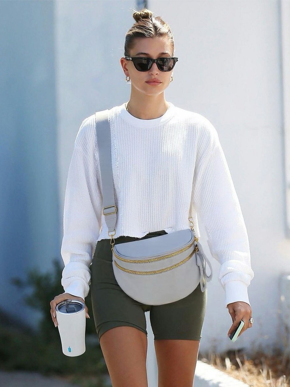 Brand New Light Gray Crossbody Bum Bag
